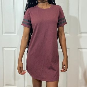 Maroon T-Shirt Dress